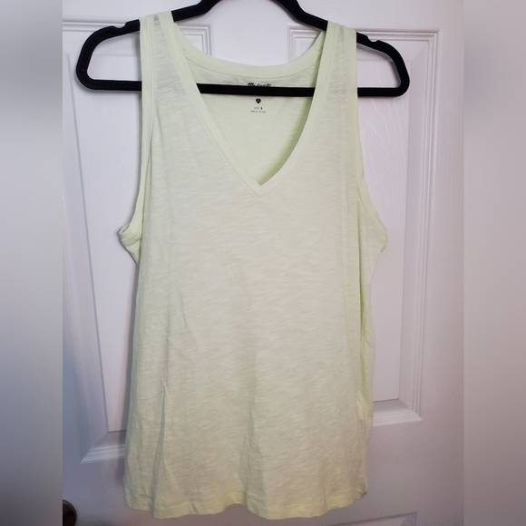 𝅺MADEWELL Organic and Conventional Cotton Neon Green/Yellow Tank - Picture 2 of 10